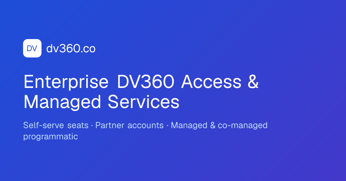 DV360 Accounts & Managed Services - Enterprise Programmatic | dv360.co
